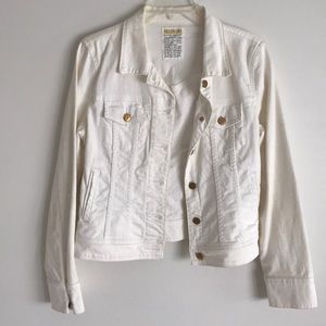 J Crew  White Jean jacket